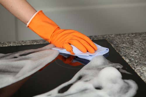 Hot water extraction equipment used for carpet cleaning in Chelsfield