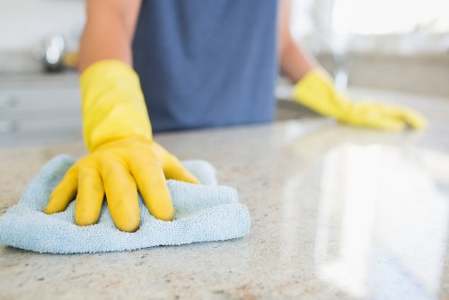Risk assessment underway before carpet cleaning begins in a property